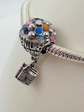 NEW Authentic Sparkling Pavé Round Pink-Red Charm For Pandora Bracelet